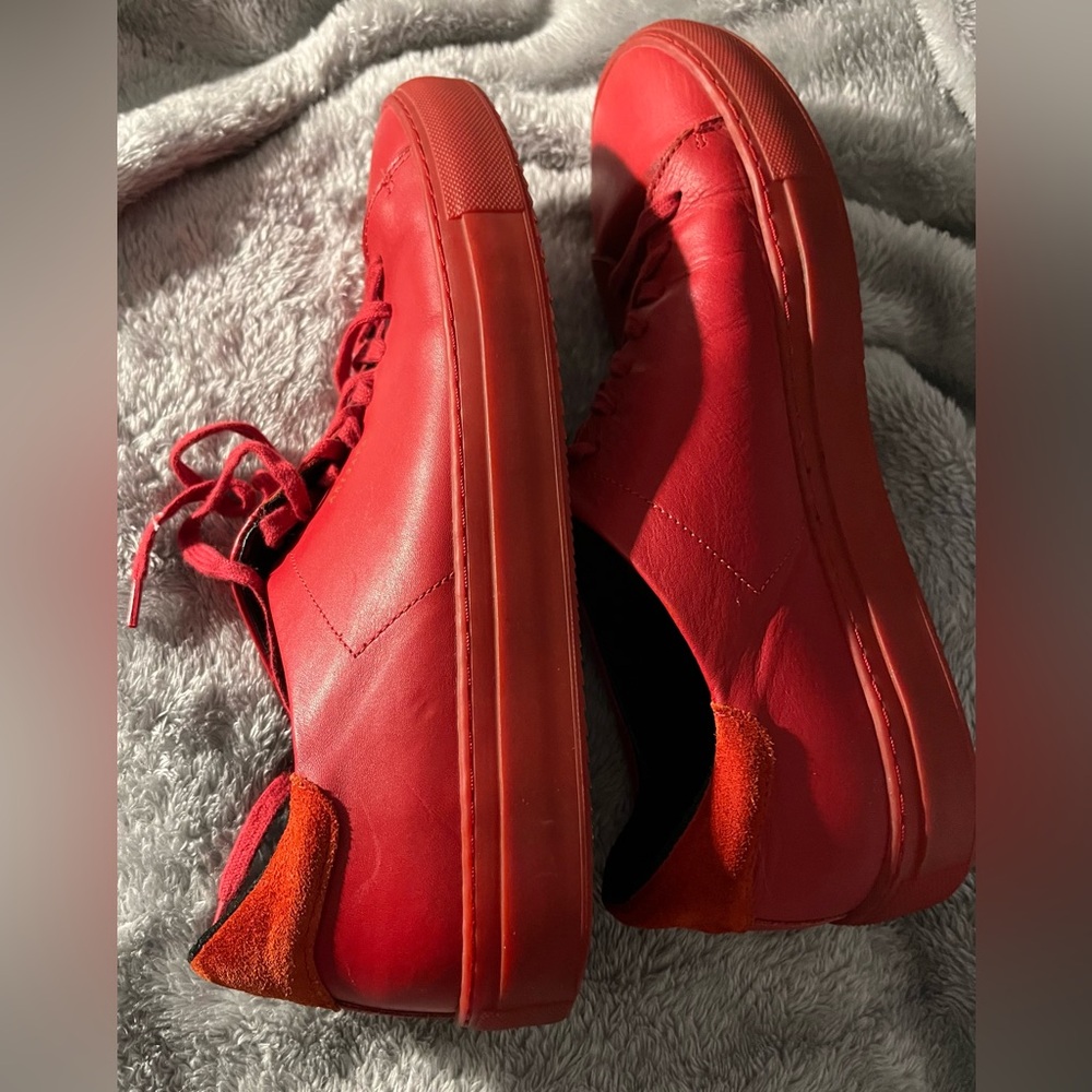 Axel Arigato Red Leather Clean 90 Sneakers Men’s Size 10 1/2 - Picture 8 of 11